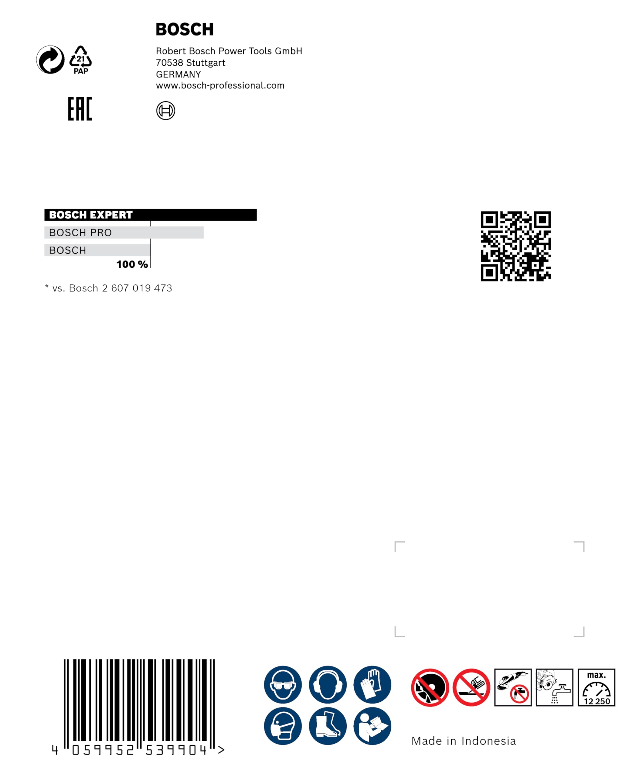 Bosch 1x EXPERT HardCeramic Diamanttrennscheiben (für Harte Fliesen, Harter Stein, Ø 125 mm, Professional Zubehör Kleiner Winkelschleifer)
