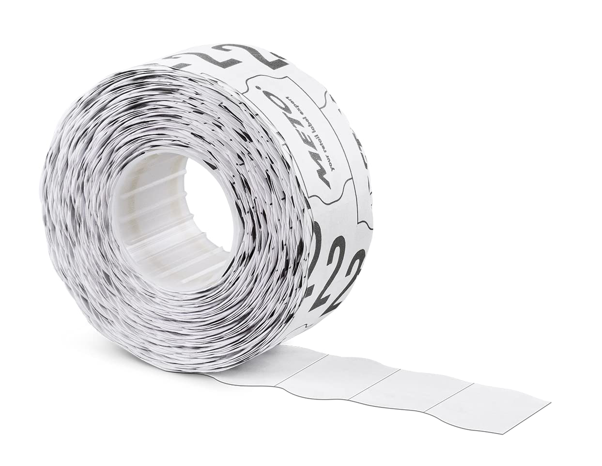 Meto Etiketten für Handauszeichner (26x16 mm, 2-zeilig, 12.000 Stück, weiß, wiederablösbar, für METO, Contact, Sato, Avery, Tovel, Samark etc.)