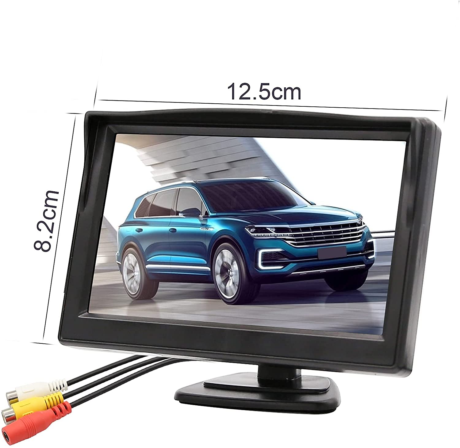 OBEST 5 Zoll LCD Bildschirm Rückfahrkamera, wasserdichte IP68 Monitor für Rückfahrkamera, Rückfahrkamera Monitor für Auto SUV LKW Truck Wohnmobil