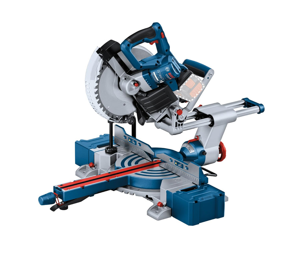 Bosch Professional 18V BITURBO Akku Kapp- und Gehrungssäge GCM 18V-254 D (Schnitte bis 90 x 305mm, inkl. 1x Kreissägeblatt, 2x Werkstückauflage, Staubbeutel, Spannzwinge, ohne Akku/ Ladegerät)