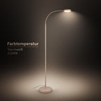 BRILONER - Stehlampe mit Touch, dimmbar, schwenkbar, Memoryfunktion, Leselampe, Wohnzimmerlampe, Schlafzimmer Deko, Deckenfluter, Standleuchte, Stehleuchte, 125,5 x 21 x 45 cm, Beige
