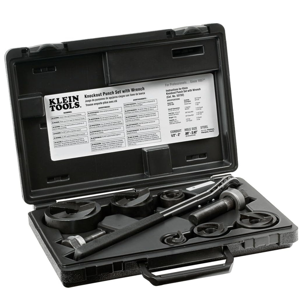 Klein Tools 53732SEN Knockout Punch Set with Wrench by Klein Tools
