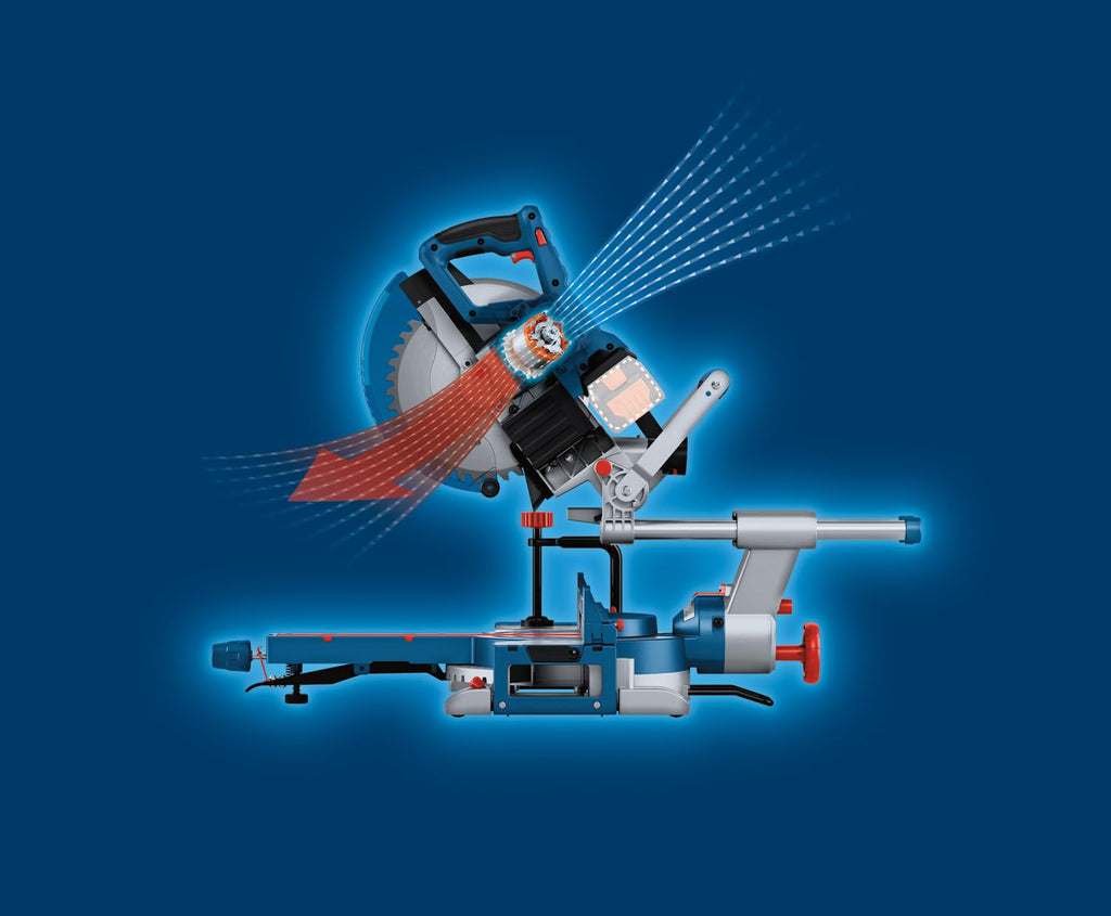 Bosch Professional 18V BITURBO Akku Kapp- und Gehrungssäge GCM 18V-254 D (Schnitte bis 90 x 305mm, inkl. 1x Kreissägeblatt, 2x Werkstückauflage, Staubbeutel, Spannzwinge, ohne Akku/ Ladegerät)