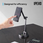 IPEVO Uplift Magnetic mehrgelenkiger Arm für iPhones der Reihe 12 und höher, mehrgelenkiger Telefonhalter für Videogespräche, Multi-Screen-Arbeitsbereich, online unterrichten und lernen Telefonständer