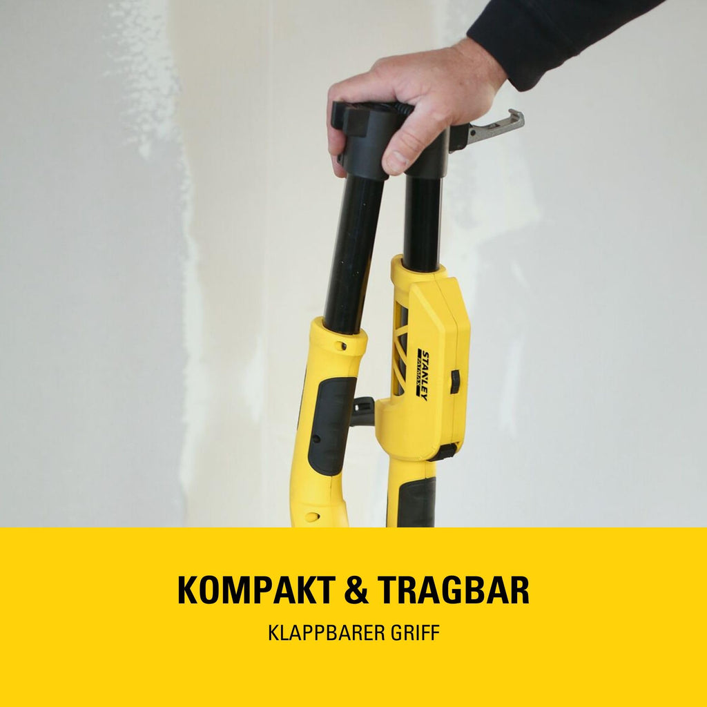 STANLEY FATMAX 750W Trockenbauschleifer (225mm) mit Aufbewahrungstasche und 120G Netz-Schleifscheibe, SFMEE500S-QS