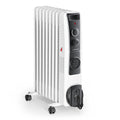 TROTEC Ölradiator TRH 22 E – 2.400 W, 3 Heizstufen, Turbogebläse mit PTC-Heizelement, Thermostat, Frostwächter-Funktion, Überhitzungs- & Kippschutz, mobil