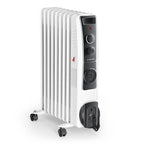 TROTEC Ölradiator TRH 22 E – 2.400 W, 3 Heizstufen, Turbogebläse mit PTC-Heizelement, Thermostat, Frostwächter-Funktion, Überhitzungs- & Kippschutz, mobil