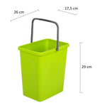 BranQ - Home essential Universelles Set mit 3 Körben zur Abfalltrennung mit praktischem Griff aus hochwertigem BPA-Material, Gelb/Grün/Blau, 17,5x26x29 cm (LxBxH), 5901098049603