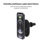 Belkin BoostCharge drahtloser magnetischer Kfz-Telefon-Halter, Kfz ladegerät compatibel mit MagSafe-fähigem iPhone 17, Air, 16, 15, 14, 13, 12, Pixelsnap (inkl. Kabel und Ladegerät)