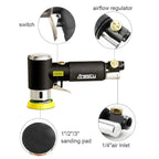 Anesty 25mm 50mm 75mm Druckluft Exzenterschleifer Mini Poliermaschine Auto Polierer Set