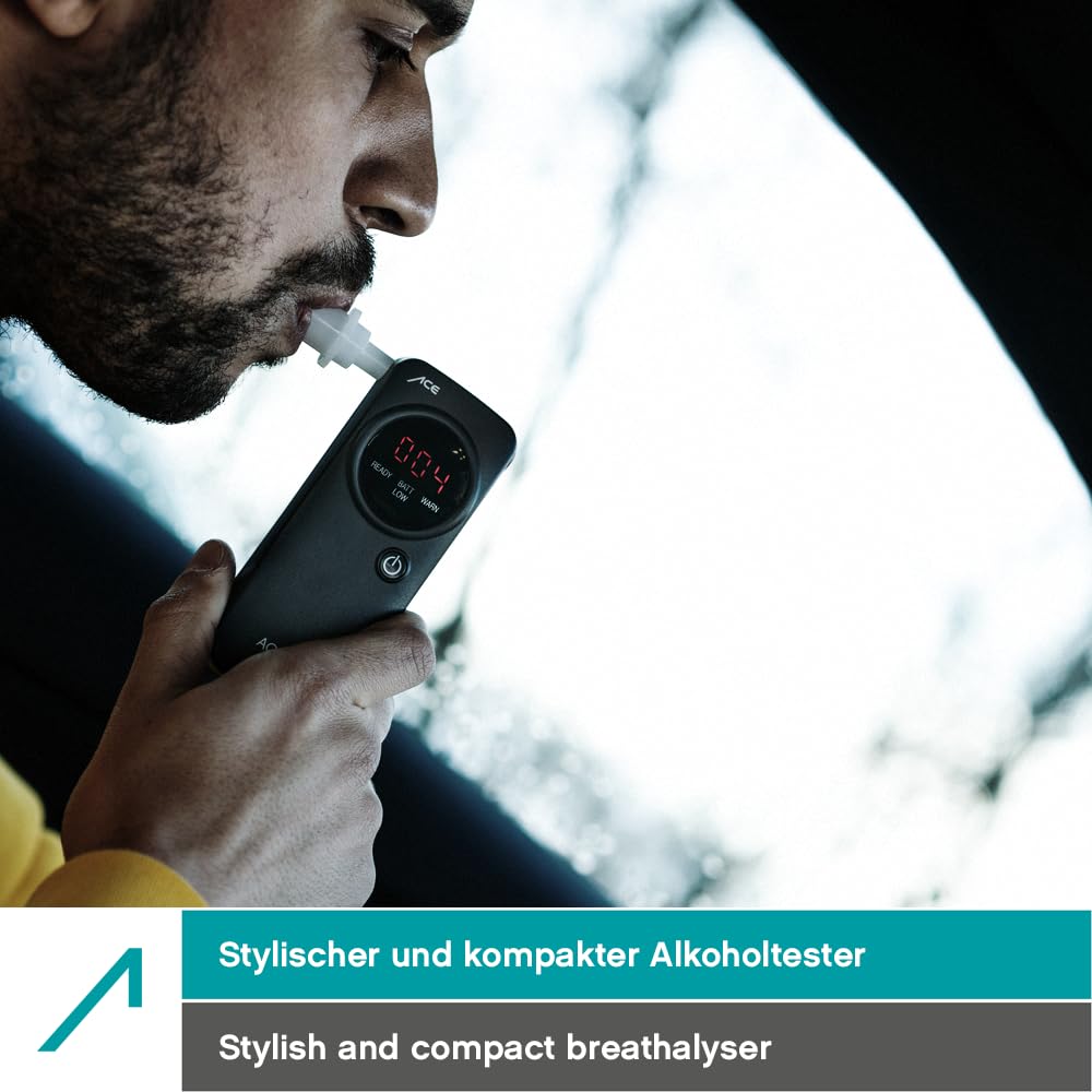 ACE One Alkoholtester Polizeigenau - Promille-Tester Alkomat mit 98,6%
