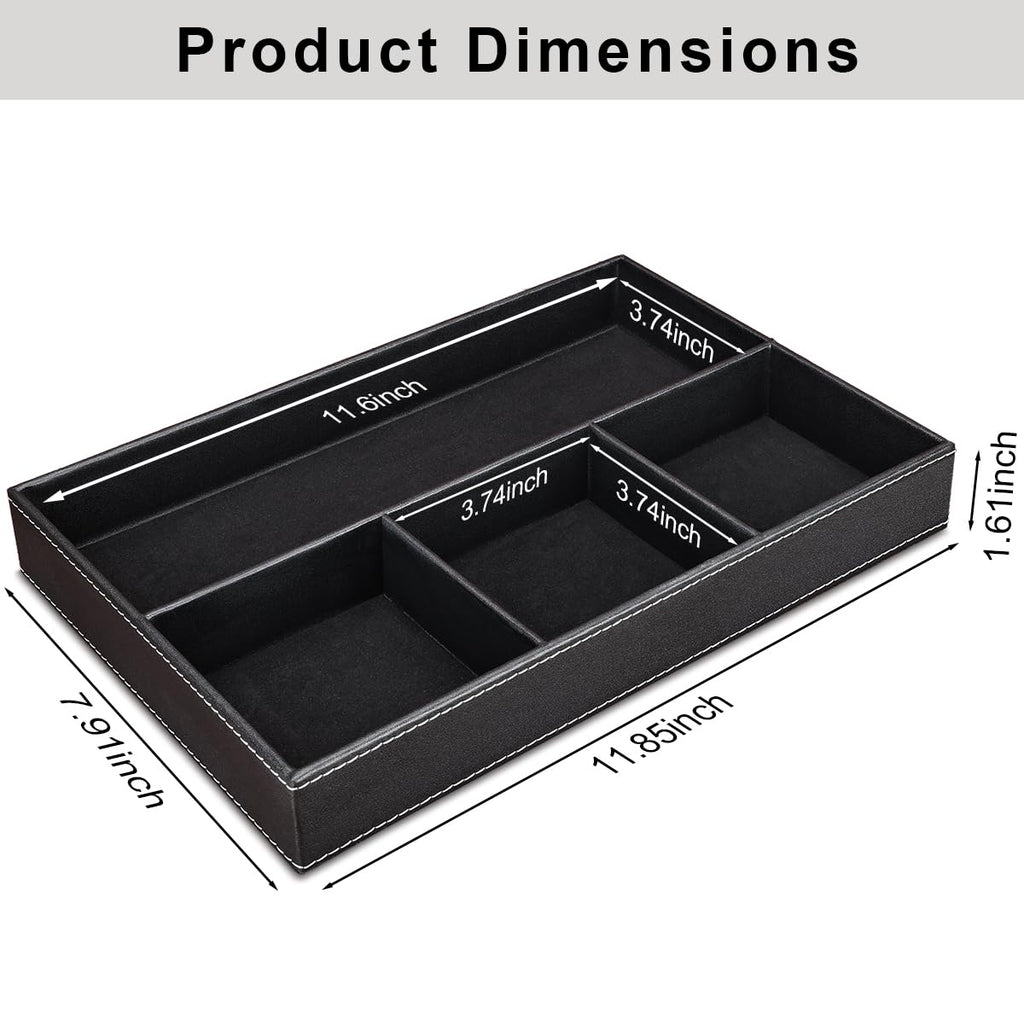 KINGFOM™ Leder Stiftablagen (Schwarz)