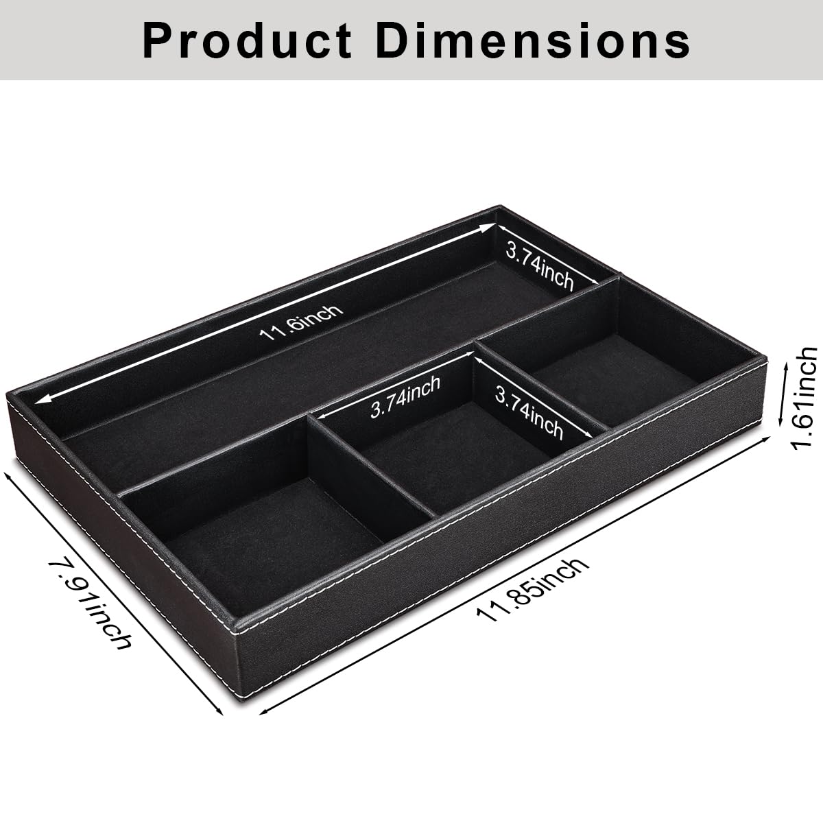 KINGFOM™ Leder Stiftablagen (Schwarz)