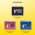 Yale Elektronischer Safe YSV/170/DB2, 3–8-stelliger PIN-Code, Anti-Bumping-Schloss, Auto-Sperre, LED-Indikatoren, gepolsterter Innenraum, Wand/Boden-Montage, Maße 170×230×170 mm, Volumen 3,8 L