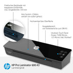 HP Pro Laminator 600 A3, Laminiergerät, 75/80-125 Micron, inklusive Laminierfolien, 3164