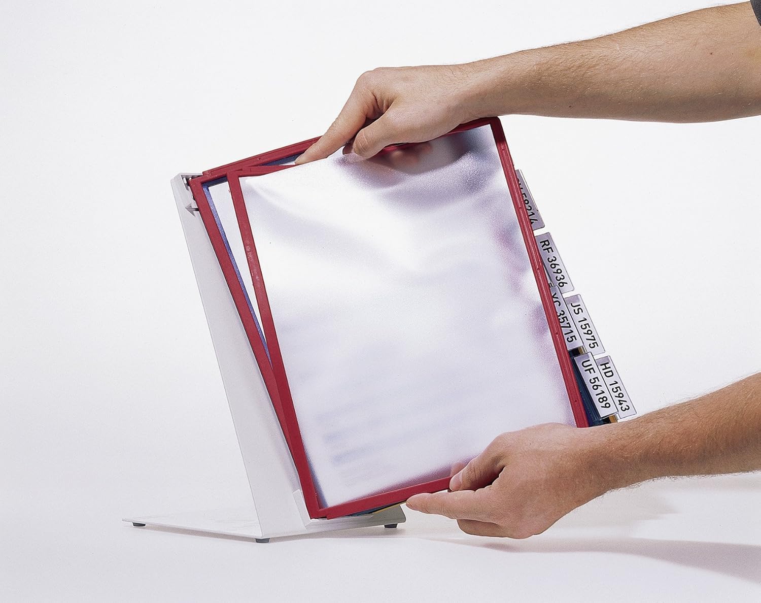 Durable Tisch-Sichttafelsystem (Vario Table 10, mit 10 Sichttafeln A4) mehrfarbig, 557000