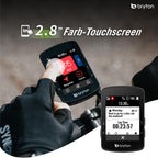 Bryton Rider S510 Sensor-Bundle 2,8-Zoll-Farb-LCD-Touchscreen GPS-Fahrradcomputer, Offline-EU-Karte, kompatibel mit Fahrrad-Radar, 30 Stunden Akkulaufzeit