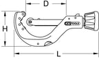 KS Tools 222.1250 Automatik-Rohrabschneider für Kunststoffrohre, 50-140mm