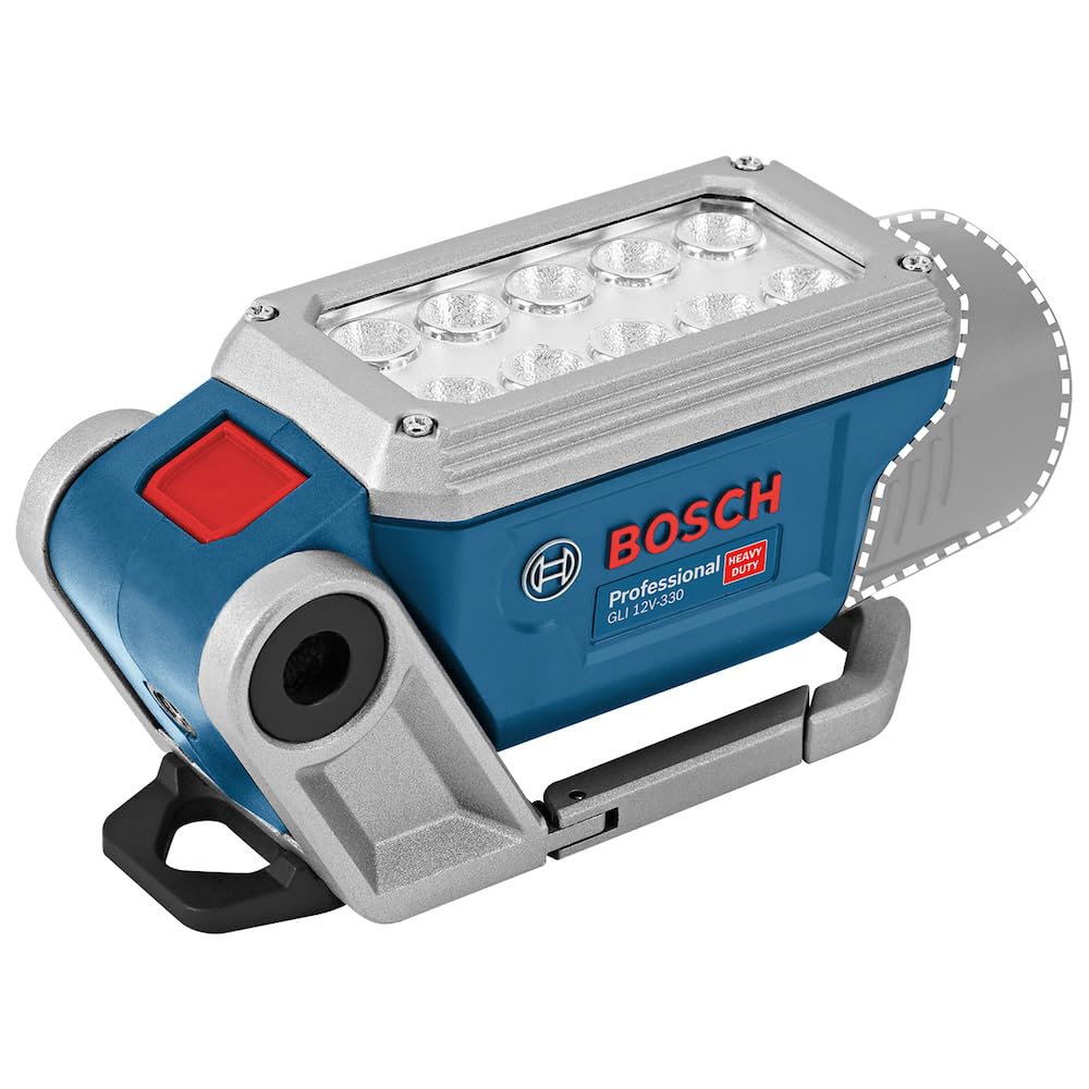 Bosch Professional 12V System Akku LED-Lampe GLI 12V-330 (330 Lumen, Betriebszeit: 180 min/Ah, ohne Akku/ Ladegerät)