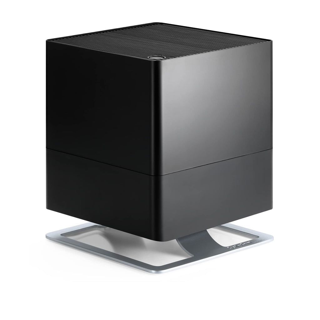 Stadler Form Luftbefeuchter Oskar mit Hygrostat / für Räume bis 50 m² / energiesparend / leise / dimmbare LEDs / Nachtmodus / für Duftstoffe geeignet / Auszeichnung ÖKO TEST 11-2018 / Farbe schwarz