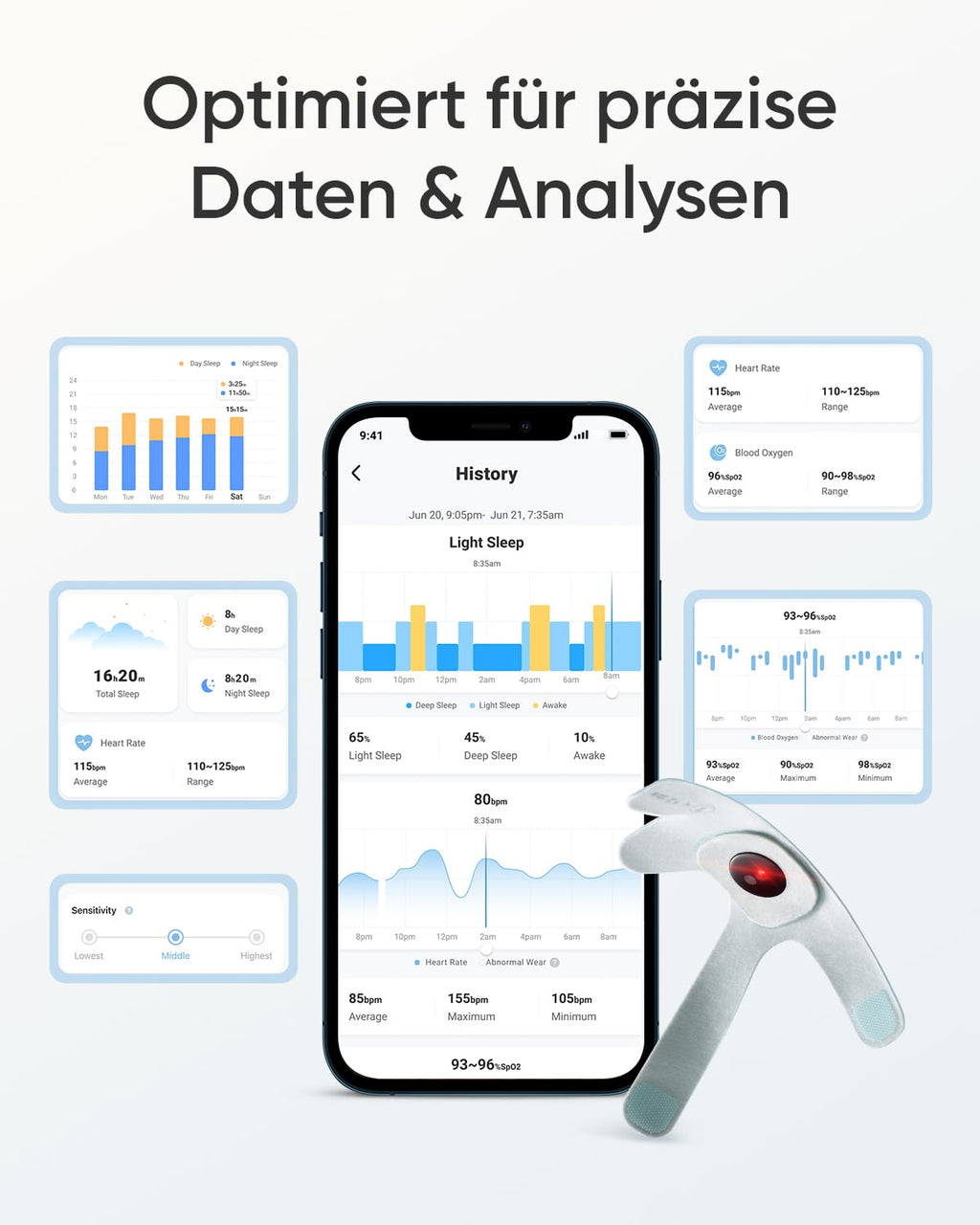 eufy Baby S340 Smart Sock Babyphone, 2,4 GHz WLAN, Schwenk- & Neigefunktion, Ohne Monatliche Gebühren