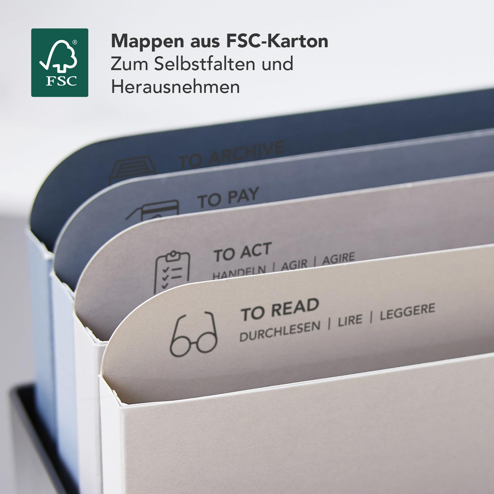 Rotho MYPAPER Plus Inbox, Dokumentenorganizer für Büro und Homeoffice, Schreibtisch Organizer mit Griff, Kunststoff, schwarz, 34,5 × 15,2 × 28,7 cm