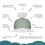 Kindsgut Kinder-Töpfchen, Babytopf WC/Klo, kinderfreundliches Wal-Design und dezente Farben, Toiletten-Training, Pistazie