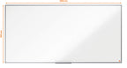 Nobo magnetisches Whiteboard aus Stahl, 90 x 180 cm, Aluminiumrahmen, Traditionelle Eckmontage, Inkl. Stiftablage, Weiß, Essence-Serie, 1915450