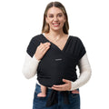 Momcozy Elastisches Tragetuch Baby Neugeborene ab Geburt | Ring Sling Babytragetuch für 3.6-15 kg | Atmungsaktiv & Ergonomisch | OEKO-TEX 100 Zertifiziert,Schwarz