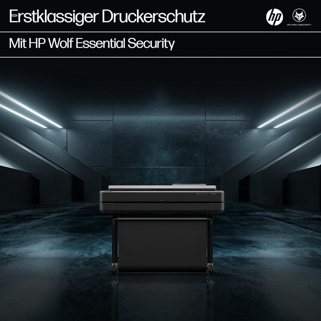 HP DesignJet T230 24 Zoll (61 cm 5HB07D), Großformatdrucker, Plotter, Standard A4-A1, 68 A1-Ausdrucke/Stunde, Wi-Fi, Ethernet, USB, 2400x1200 DPI, Recyceltes Metall, 1 Jahr Garantie, Click, Schwarz