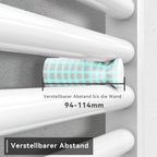 SONNI Badheizkörper Handtuchhalter Mittelanschluss 1600x500mm Weiß Handtuchtrockner Heizkörper Bad Gerade