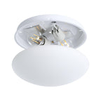 EGLO Deckenlampe Ella, Ø 35 cm, 2 flammige Wandlampe, Deckenleuchte aus Stahl und Glas in Weiß, Opal matt, Wohnzimmerlampe, Küchenlampe, Bürolampe, Flurlampe Decke, E27 Fassung