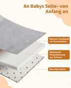 Favodormir Dicke Krabbelmatte Baby 120×120×3cm,Schaumfüllung Teppich Spielmatte Baby,Rutschfester Unterseite&Weicher Kurzflor, Pflegeleicht,Teppich Kinderzimmer,Spielmatten Für Laufgitter,Grau