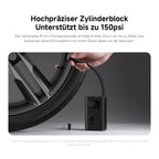Xiaomi Portable Electric Air Compressor 2-150 PSI (10.3 bar), 6 Preset Modes, Auto-Stop, 10-Tire Capacity, LED, USB-C Rechargeable