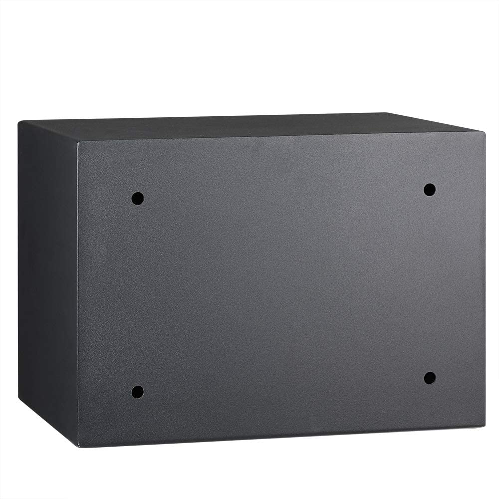 Amazon Basics Stahl-Safe, Sicherheit für Zuhause, mit biometrisch Fingerabdruckschloss, schützt Bargeld, Schmuck, Ausweisdokumente, 14 L Volumen, schwarz, 35 cm B x 24.9 cm T x 24.9 cm H