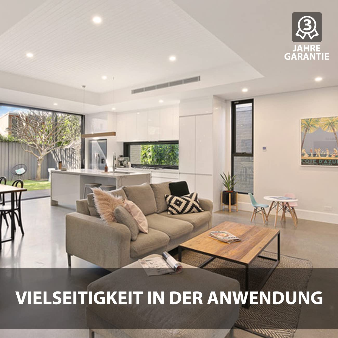 LVWIT 2x 18W Ultraslim LED Einbauleuchten, ersetzt 150W Halogen, runde Deckenleuchte mit Treiber, Neutralweiß 4000K, 1650 lm, AC 230V, Downlight/Einbaustrahler/Einbauspots (2er Pack)