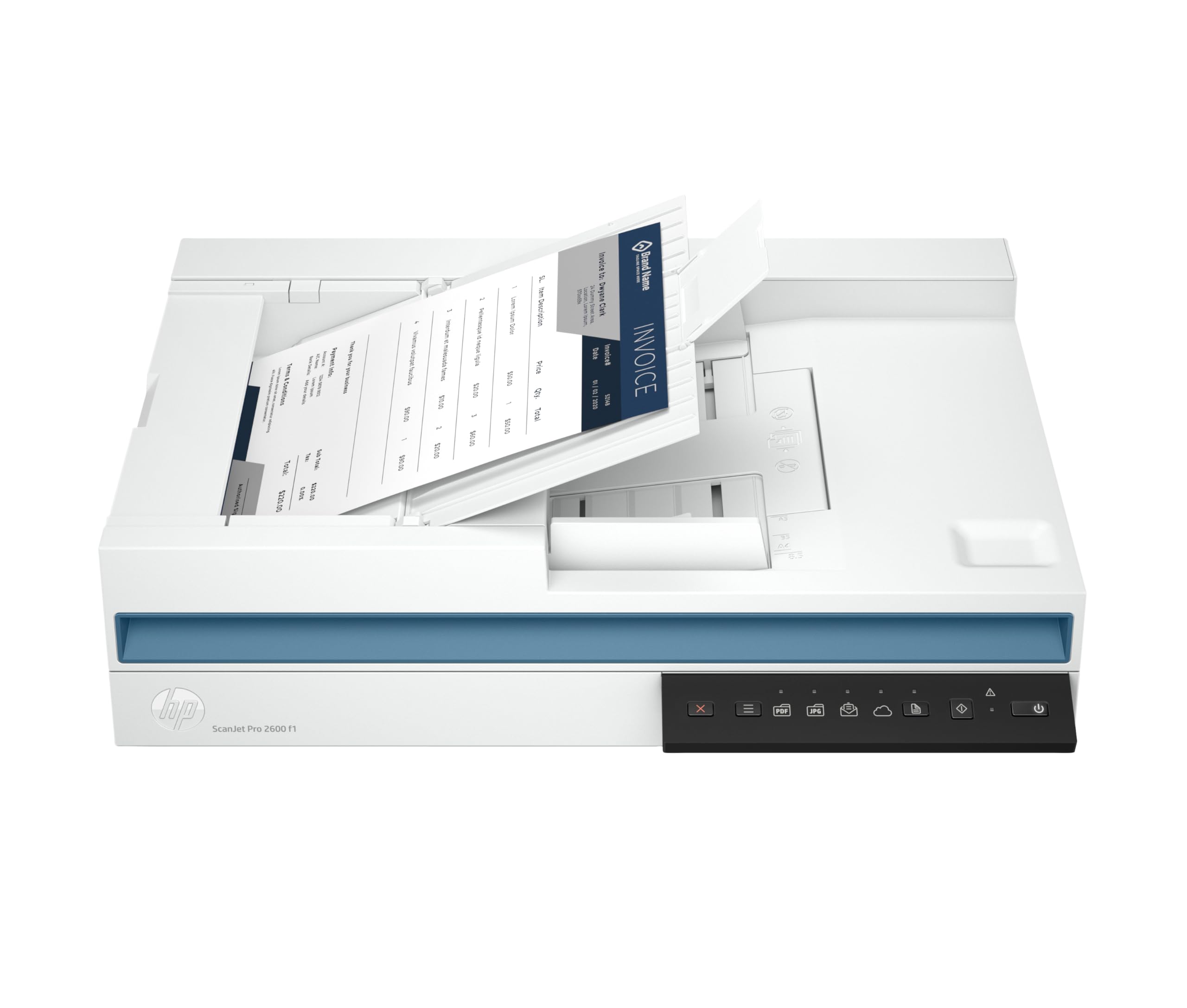 HP ScanJet Pro 2600 f1, Scanner, Flachbett, 60-Blatt ADF, USB 2.0, bis zu 1.500 Seiten täglich, Kurzbefehle