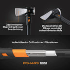 Fiskars Spaltaxt IsoCore XXL zum Spalten von Stammstücken oder zum Eintreiben von Keilen, Länge: 92 cm, Kopfgewicht: 3,6 kg, Schwarz/Orange, 1020220