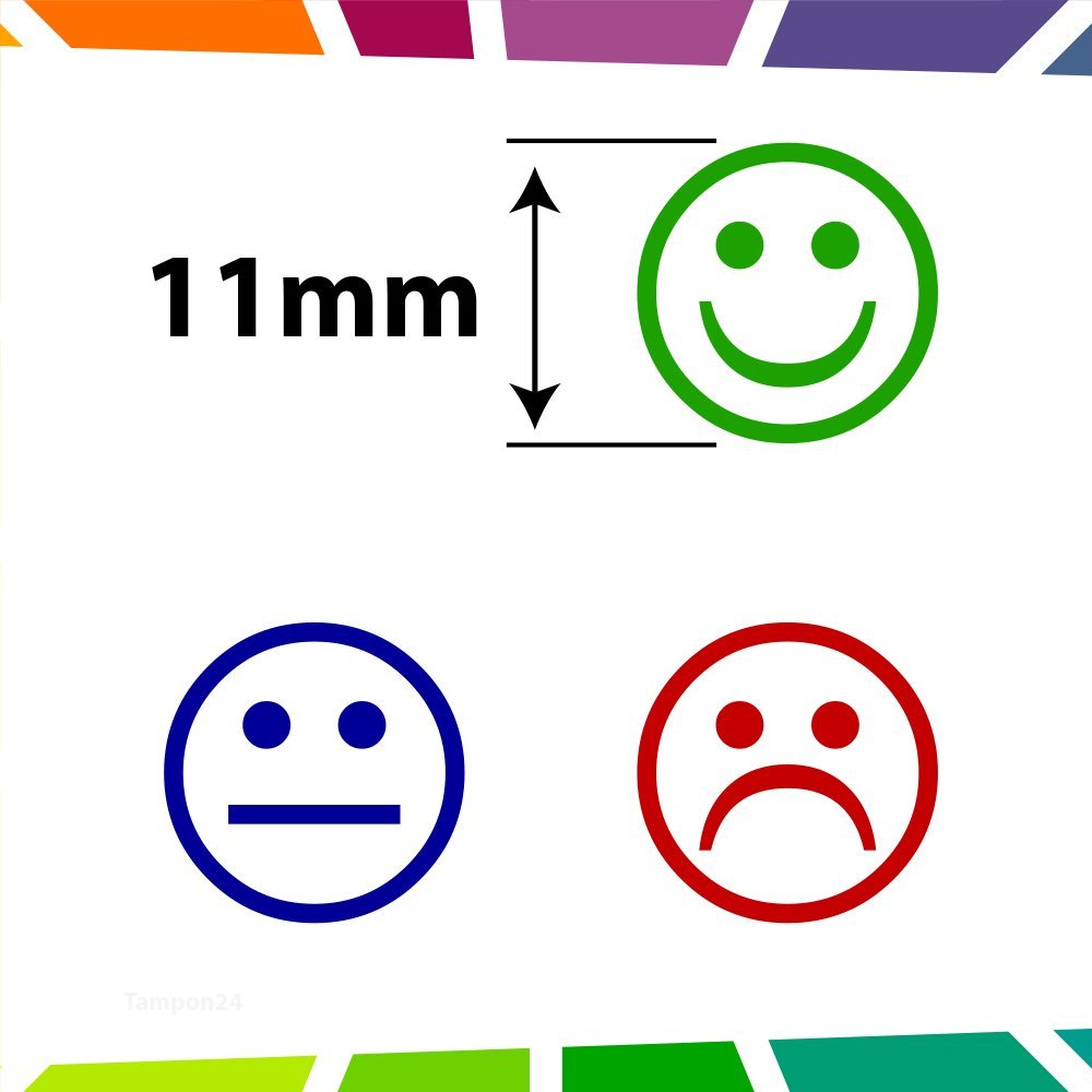 3 Lehrer-Stempel [speziell für Kindergarten und Grundschule – Automatik-Stempelkissen für Smileys].