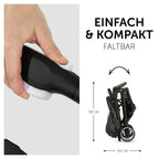 hauck Travel N Care, Dark Olive - Reise Buggy für Kinder ab Geburt bis 22 kg - mit Liegefunktion - Leicht 6,9 kg & Kompakt - Klein Zusammenklappbar - UPF 50+ - EVA Räder - Korb bis 3 kg