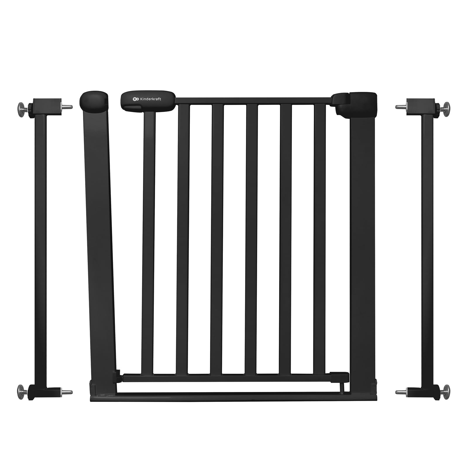 Kinderkraft Lock&GO Treppenschutzgitter Ohne Bohren, Türschutzgitter, Kinderschutzgitter, von 75 bis 103 cm, 90 Grad öffnen, doppelte Verriegelung, Schwarz