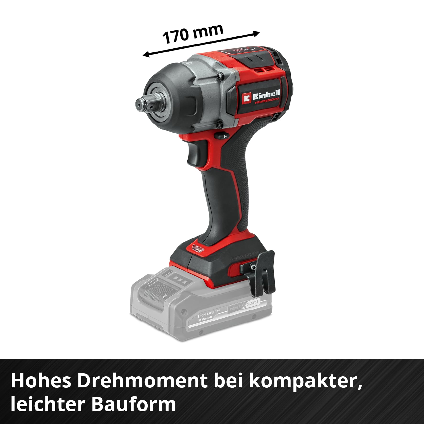 Einhell Professional Akku-Schlagschrauber TP-CW 18/750-C Li BL-Solo Power X-Change (18 V, 750 Nm Drehmoment, 1000 Nm Lösemoment, Brushless, Außenvierkant-Aufnahme, ohne Akku)