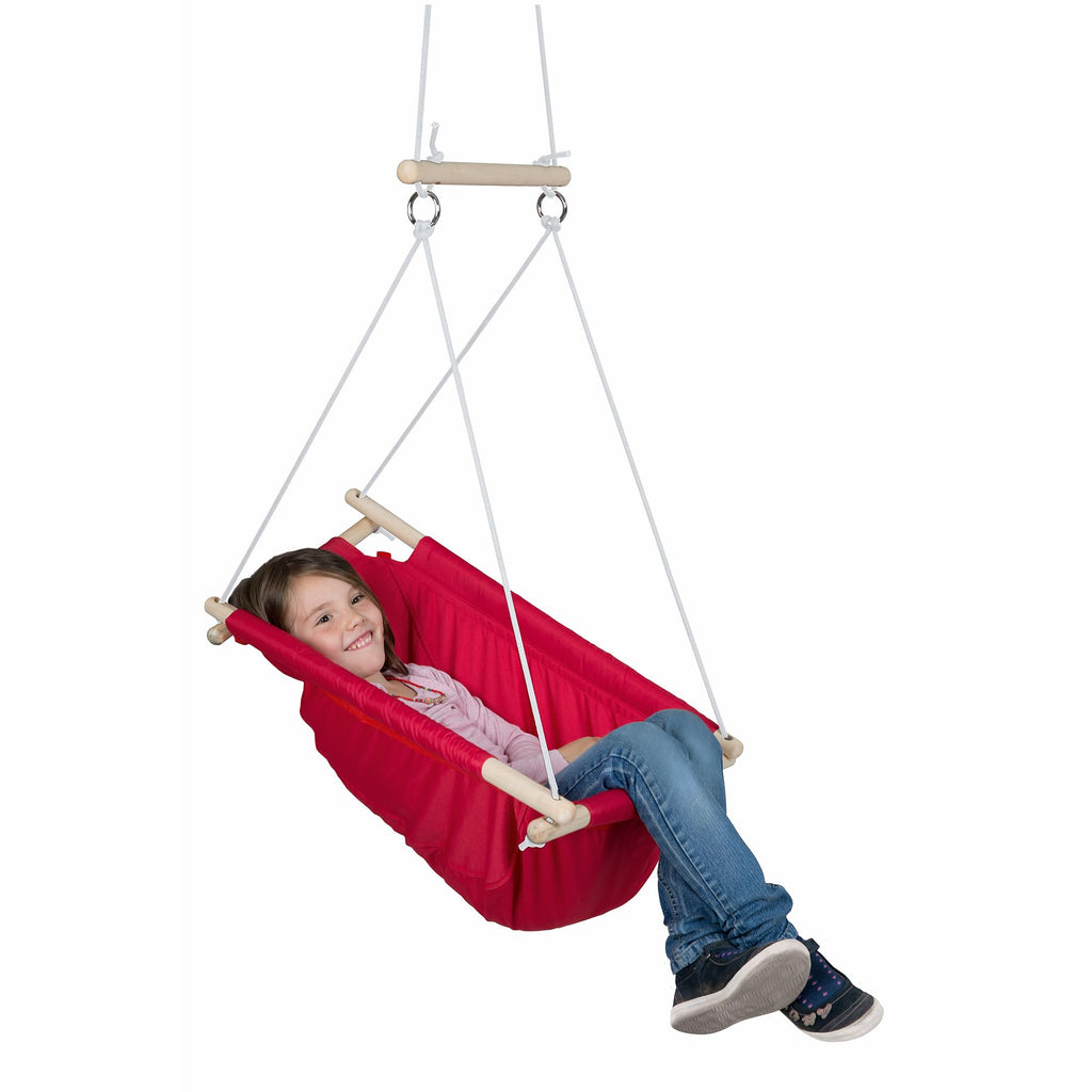 roba Hängesessel für Kinder - Verstellbar von Schaukelliege zu Schaukelsitz - Indoor / Outdoor - bis ca. 6 Jahre / 30 kg - Rot