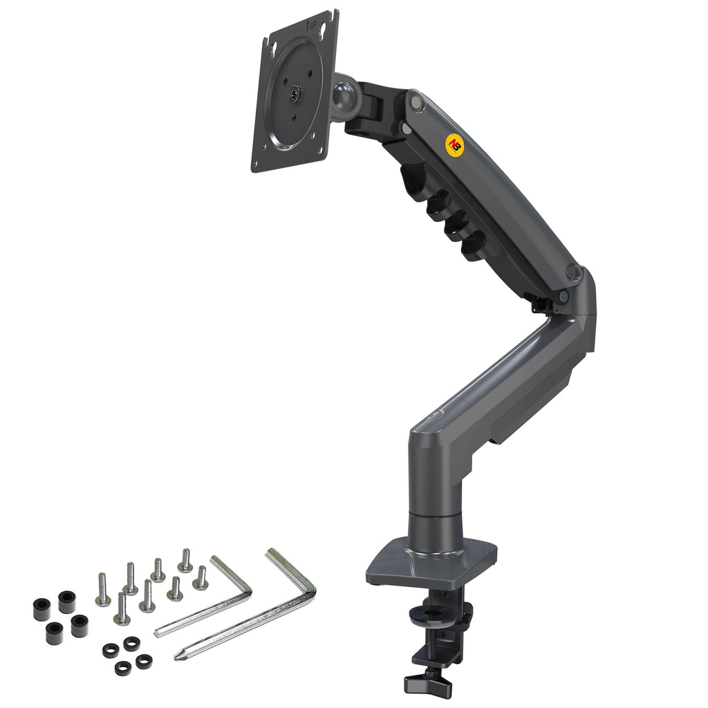 Ergosolid für PC-Monitor, Gelenkarm, ergonomisch, Gasfeder, 17-30 Zoll, VESA 75 mm und 100 mm, drehbar 360 Degree F80-0