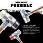 SIMPLEX-Schonhammer, TPE-soft/Superplastik; mit Aluminiumgehäuse und hochwertigem Holzstiel | D=30 mm | 3117.030