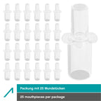 ACE Mundstücke für die Alkoholtester AF-33, A, Q und X - Packung mit 25 Promilletester-Mundstücken - 25er Mundstück-Packung