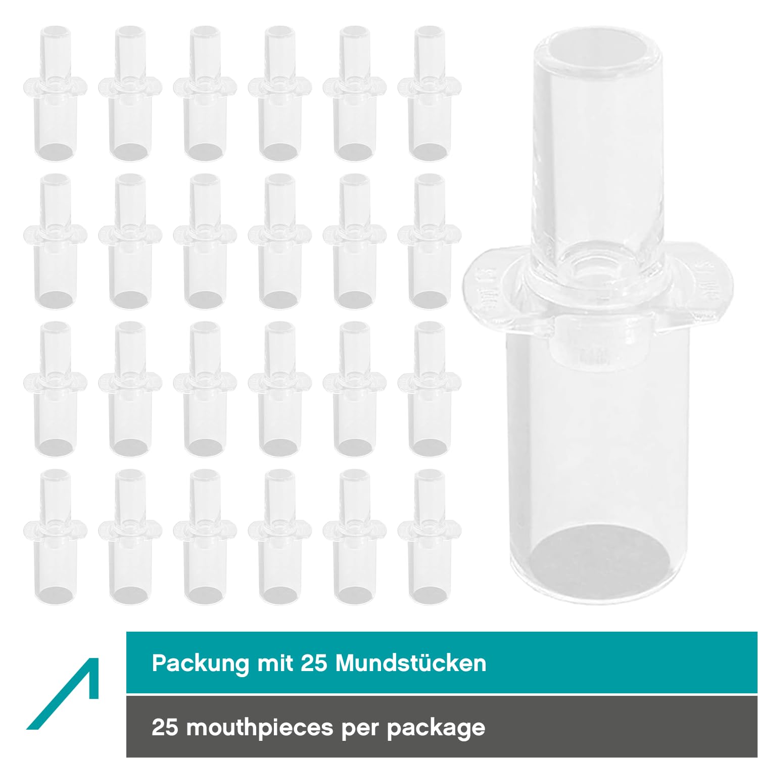 ACE Mundstücke für die Alkoholtester AF-33, A, Q und X - Packung mit 25 Promilletester-Mundstücken - 25er Mundstück-Packung