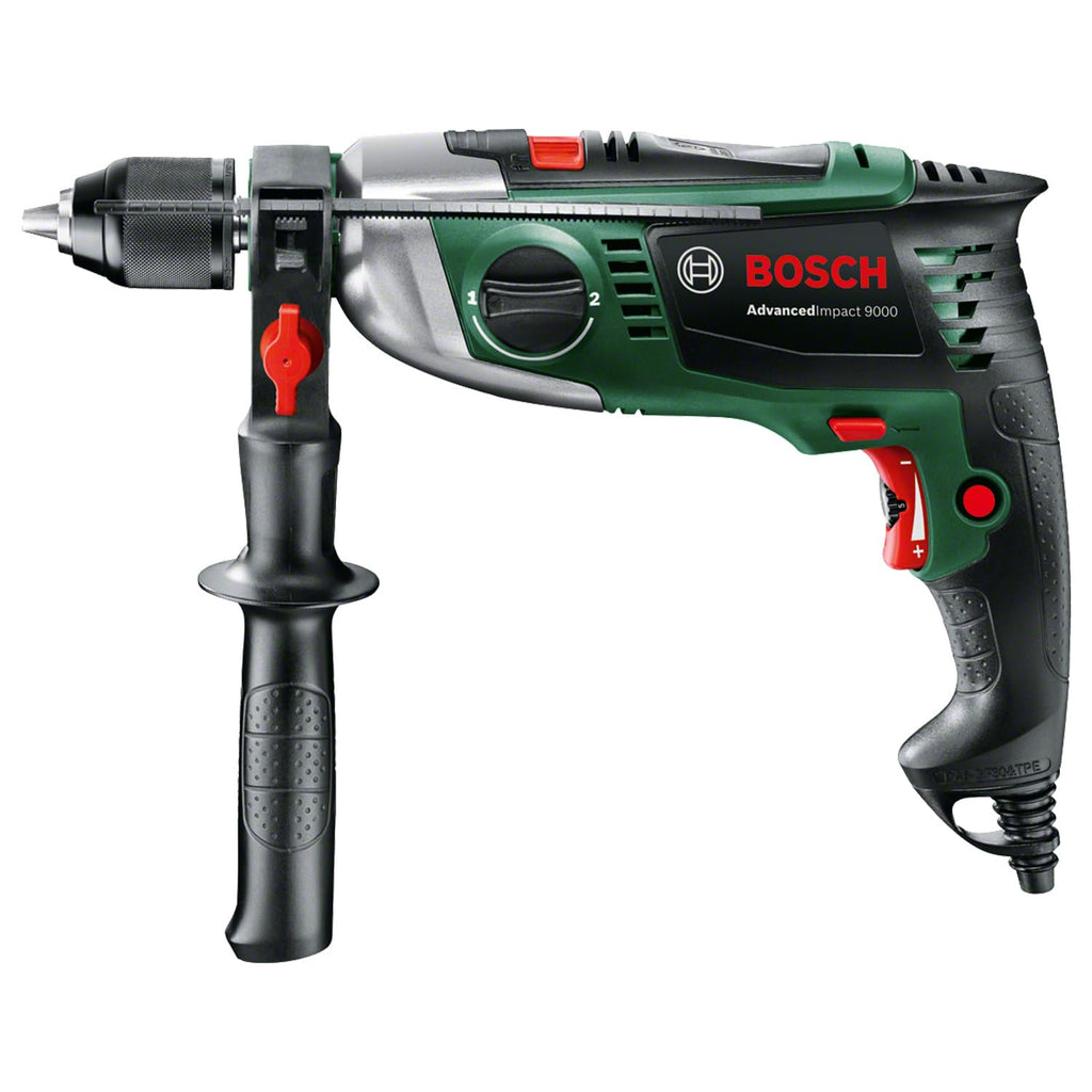 Bosch Schlagbohrmaschine AdvancedImpact 900 (Zusatzhandgriff, Tiefenanschlag, Koffer, 900 Watt)