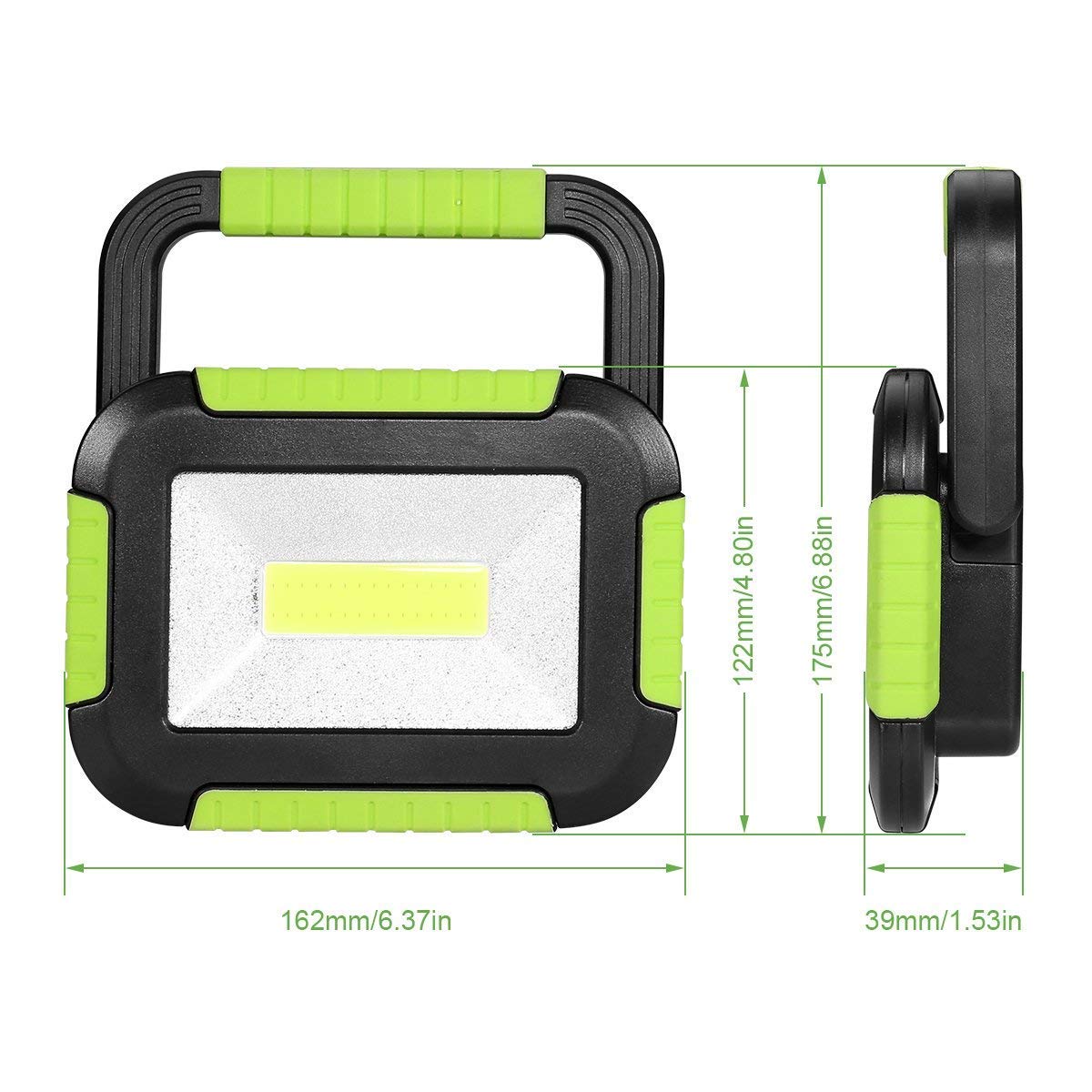 LE LED Akku Strahler, Campinglampe Tragbar, 10W 1000 Lumen Superhell Wiederaufladbare Suchscheinwerfer, Dimmbar Notfallleuchte mit 3 Lichtmodi für Stromausfällen, Camping usw.