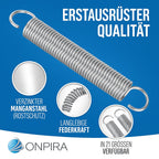 Onpira® 2x Universal Garagentor Feder in 21 Größen verzinkt in Erstausrüster Qualität! zur Auswahl Garagentorfedern Garage Zugfeder (375x48x5,3mm / Zugkraft: 100kg)